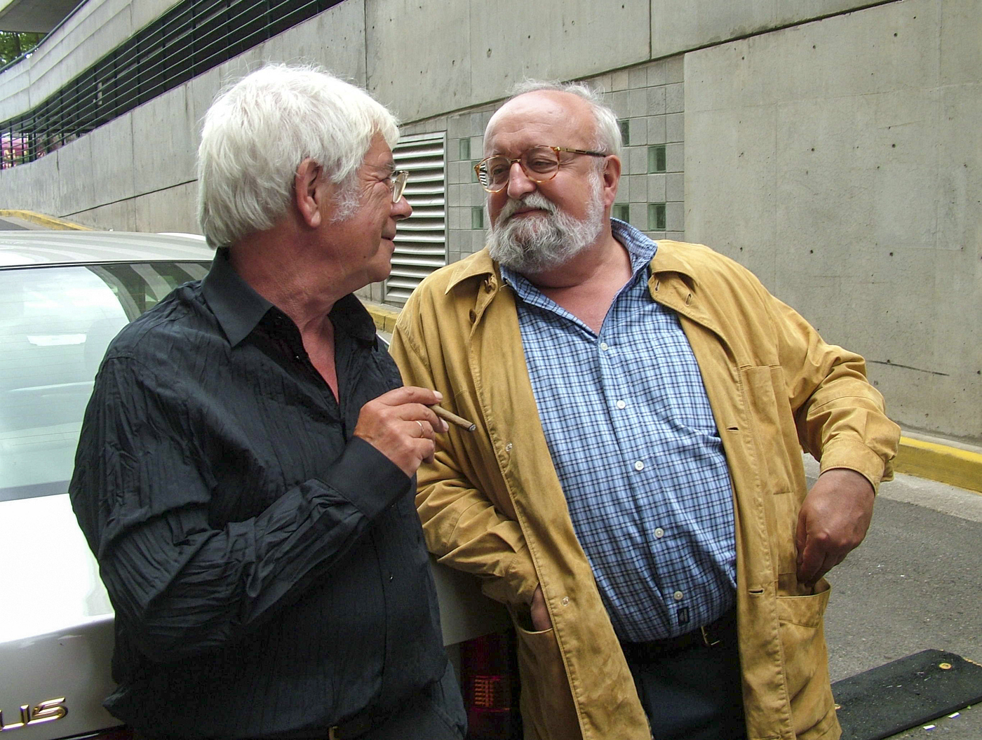 Juli 2004: Eugene, Orgeon Bach Festival, Helmuth Rilling med Krzysztof Penderecki (Foto: Holger Schneider)