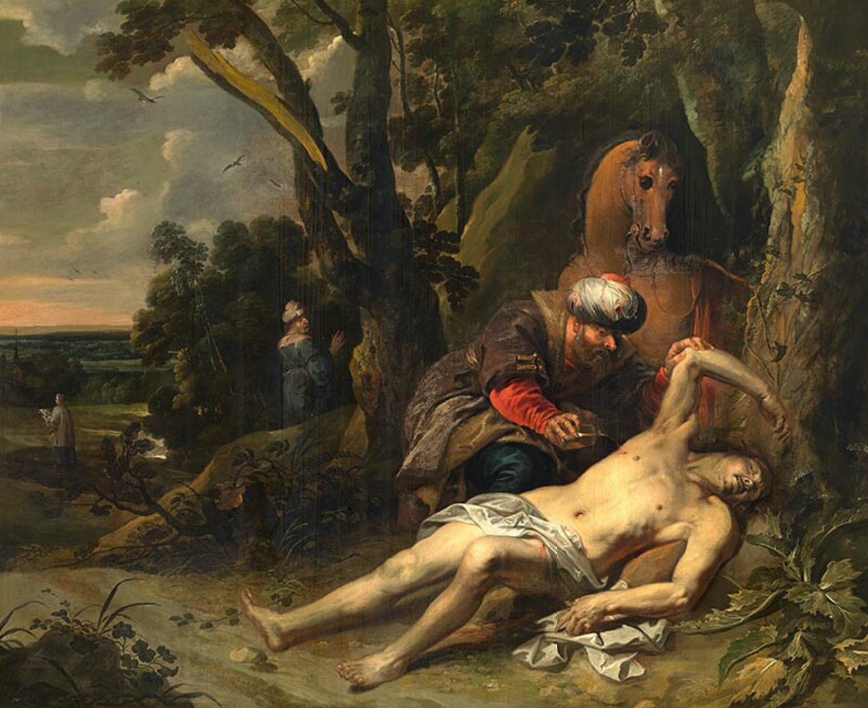 The Good Samaritan by Balthasar van Cortbemde, 1647. Oil on Canvas. Royal Museum of Fine Arts, Antwerp, Belgium.